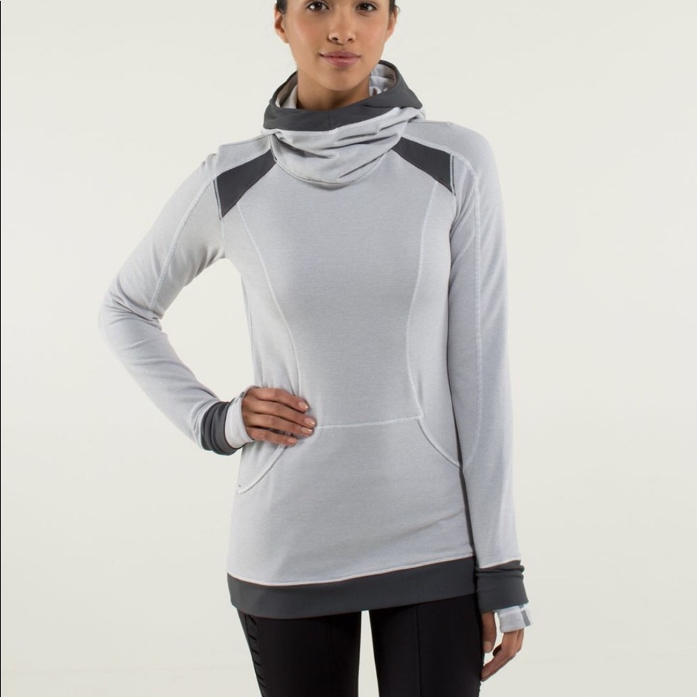 Lululemon white and gray hoodie.